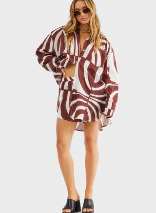 High Waist Printed Shorts