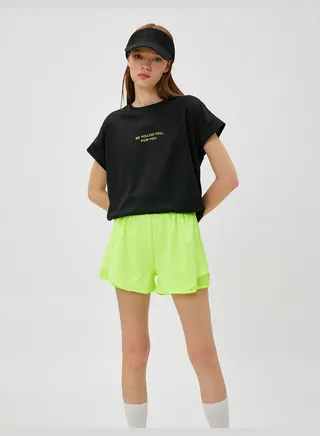 Oversized Sport T-Shirt Slogan Printed