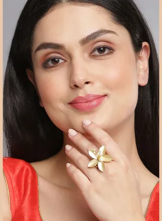 Gold-Plated Bass Handmade Adjustable Ring