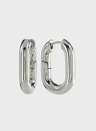 Xl Chain Hoop Earrings