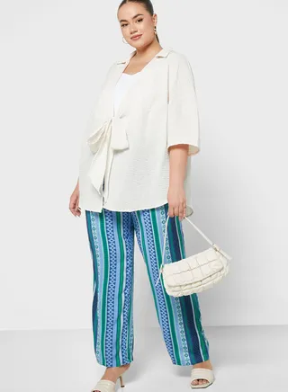 Wide Leg Printed Pants