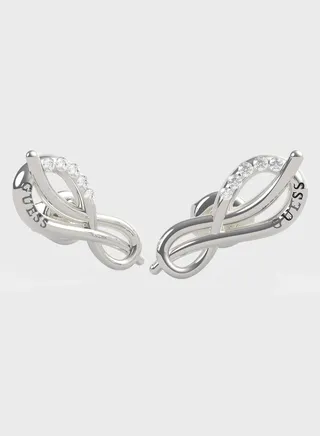 Pave Infinity Stud Earrings