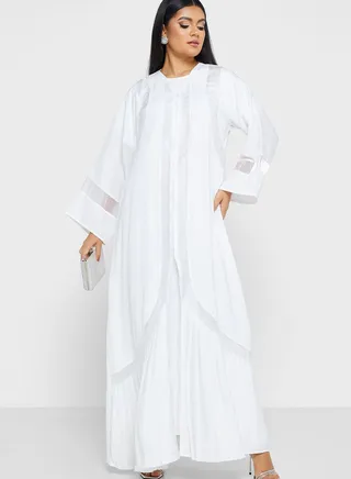 Pleated Detail Abaya