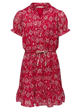 Kids Abstract Print Midi Dress