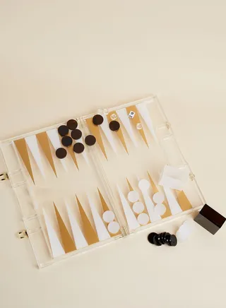 Premium Whiskey Noir Lucite Backgammon Game