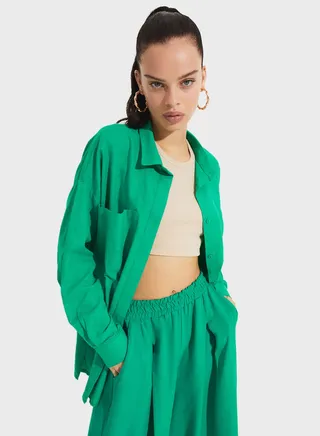 Pocket Detail Button Down Shirt