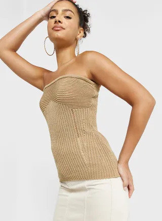 Bardot Knitted Top
