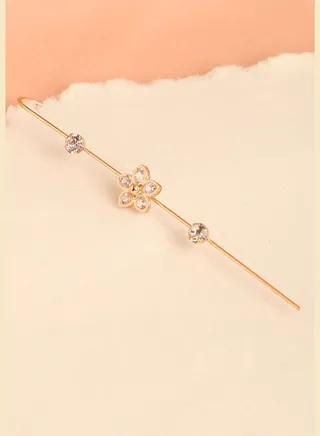 Gold Plated Designer Stone Ear Cuffs
