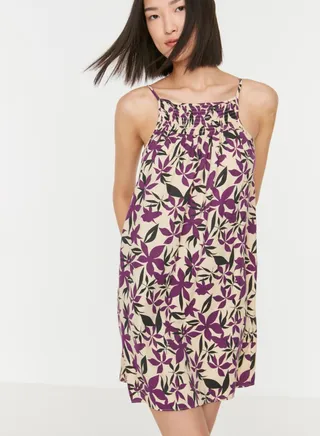 Floral Print Strappy Dress