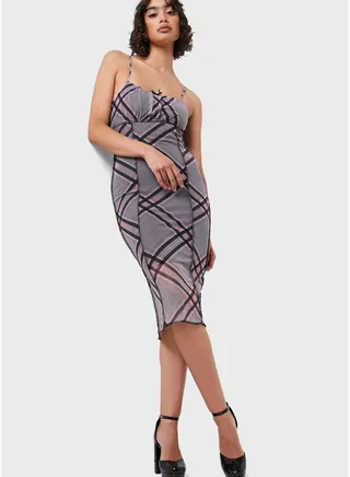 Mesh Detail Dress