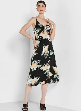 Printed Strappy Dress