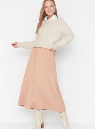 High Waist Midi Skirt