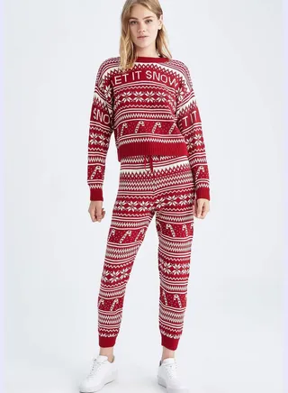 New Year Woman Tricot Trousers