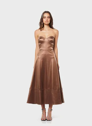 Strap Detail Tiered Dress