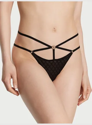 Icon by Victoria's Secret Lace Open Back Strappy Brazilian Panty