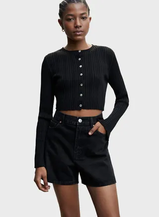 High Waist Denim Shorts