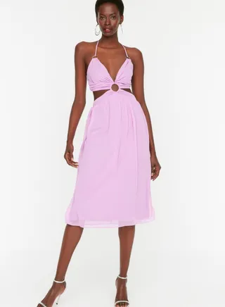 Strappy Cut Out Detail Dress