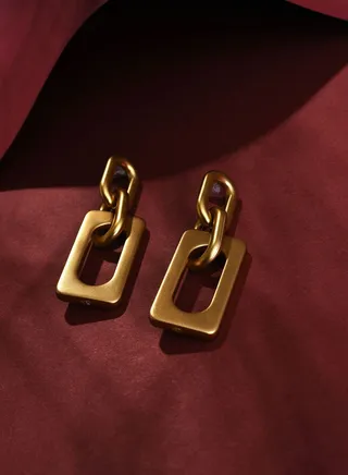Gold Plated Designer Drop Earring