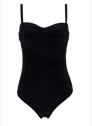 Basic Sweetheart Neckline One Piece Swimsuit