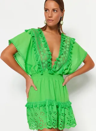 Embroidered Beach Dress