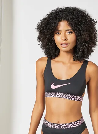 Scoop Neck Bikini Top Black