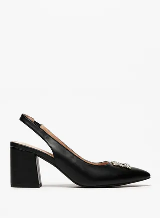 Pointed Toe Mid Heel Pump