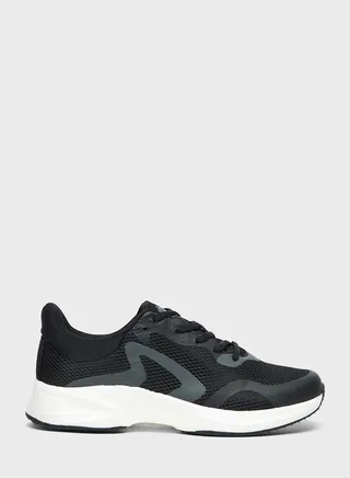 Textured Lace-Up Sneakers