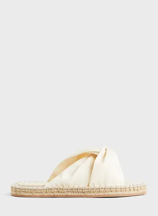 Knot-Detail Espadrille Slides