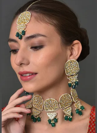 Kundan Gold Plated Necklace Set