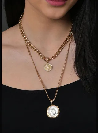 Pack of 2 Gold Plated Designer Pendant