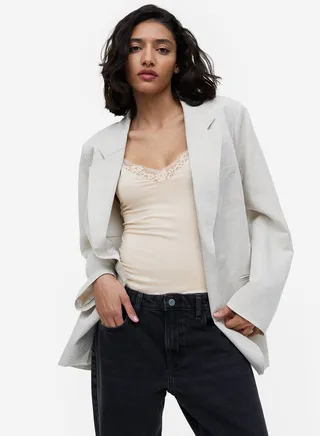 Lace Trim High Leg Body