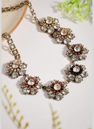 Gold Plated Designer Stone Party Necklace For Women