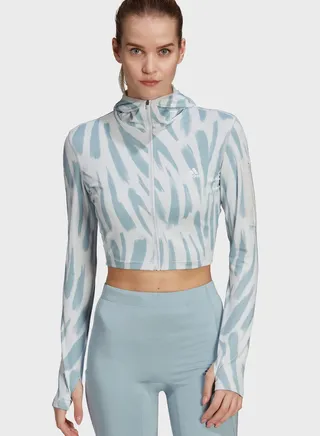 Allover Print Long Sleeve Running T-Shirt