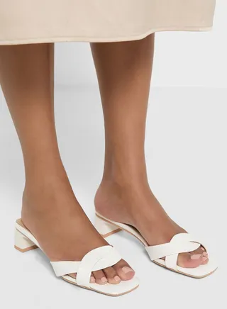 Textured Twisted Heeled Sandal