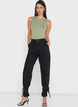 High Waist Ankle Jeans