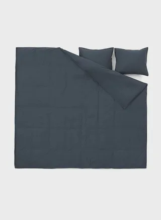 Washed Cotton Duvet Cover Set-240X220 50X80
