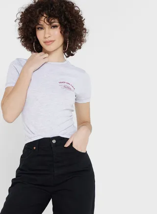 Crew Neck Printed T-Shirt
