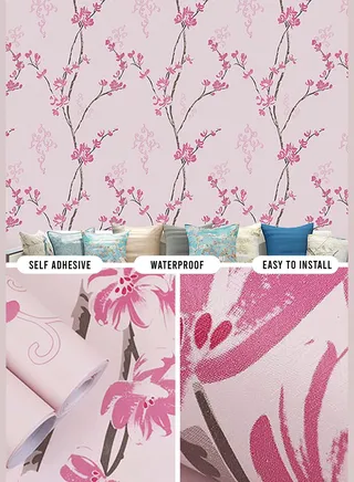 Simple Elegant Self Adhesive Home Decor Wallpaper Sticker (45cm*500cm)