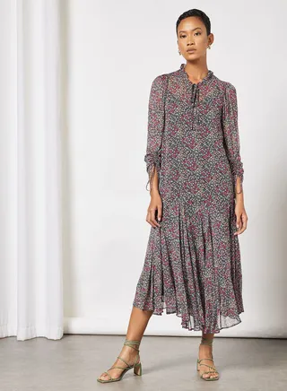 Dropped Waist Midi Dress
