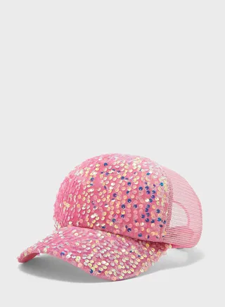 Sequin Detail Trucker Cap