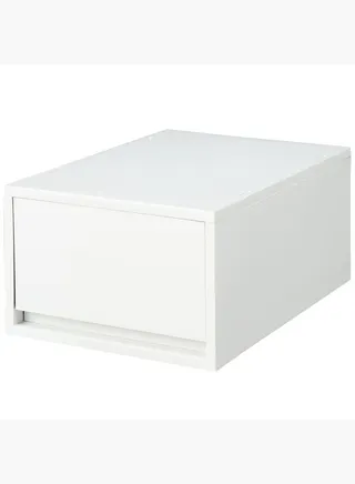 Polypropylene Deep Type Storage Drawer Case, W 26 × D 37 × H 17.5 cm, White