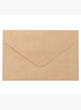 Kraft Envelope, 20 Sheets, W 7 x L 10.5 cm, Beige