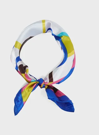 Abstract Print Silky Scarf