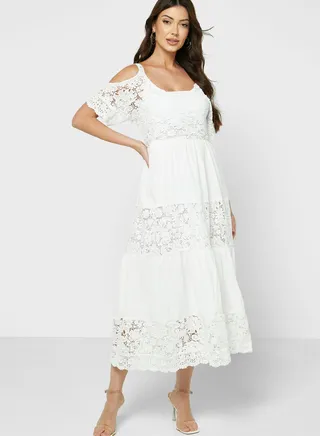 Lace Insert Dress