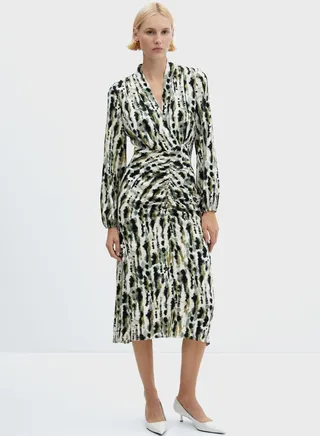 Surplice Neck Printed Dress