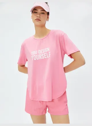 Relax Fit Printed Sport T-Shirt