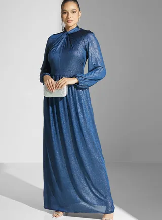 Shimmer Twist Front Gown