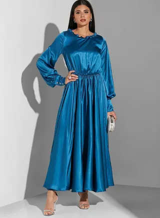 Manal Ajaj Puffy Sleeved Dress