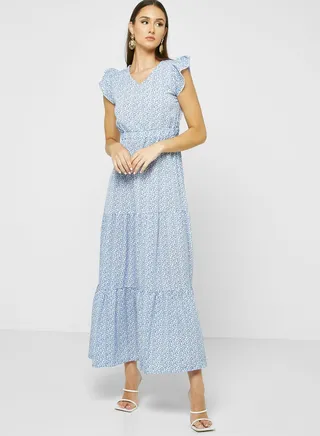 Printed Tier Dress