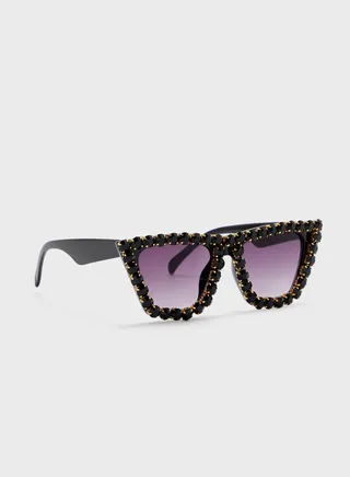Rhinestone Cateye Sunglasses
